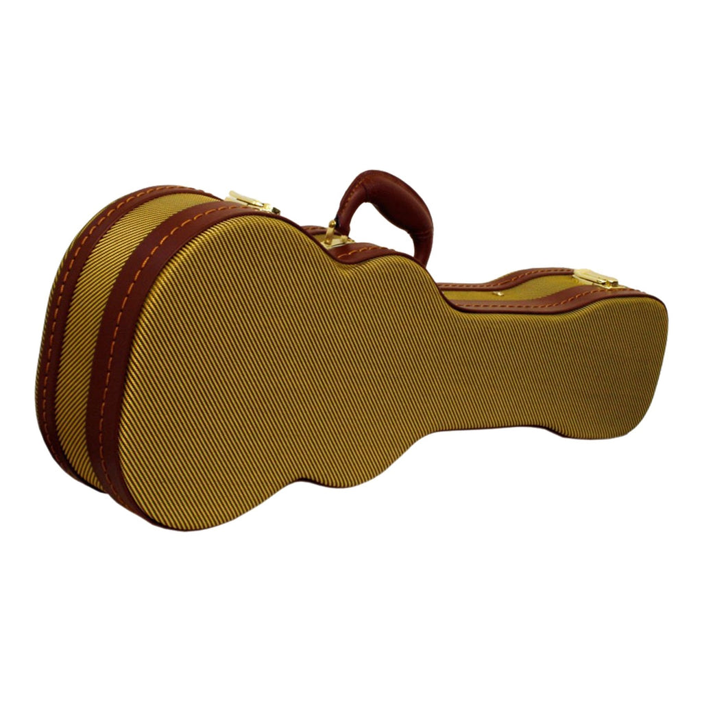 DCMVTW-S-DCM Shaped Soprano Ukulele Hard Case (Tweed)-Living Music
