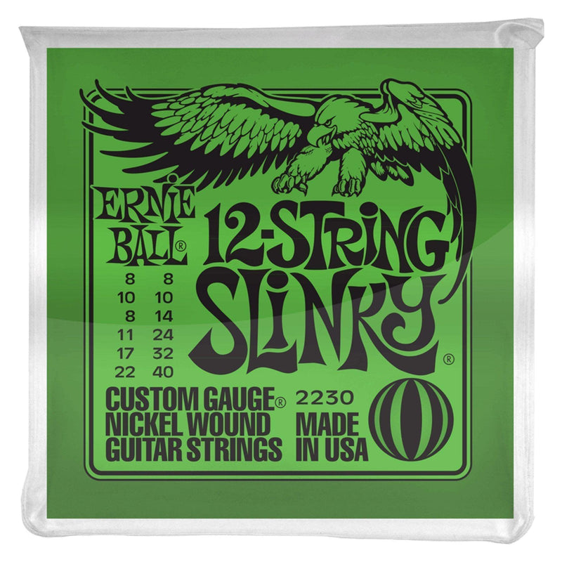 -Ernie Ball 2230 Slinky 12-String Nickel Wound Electric Guitar Strings (8-40)-Living Music