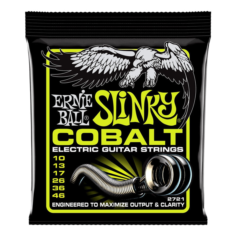 -Ernie Ball 2721 Regular Slinky Cobalt Electric Guitar Strings (10-46)-Living Music