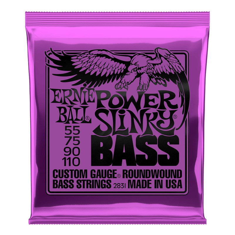 -Ernie Ball 2831 Power Slinky Nickel Wound Electric Bass Strings (55-110)-Living Music