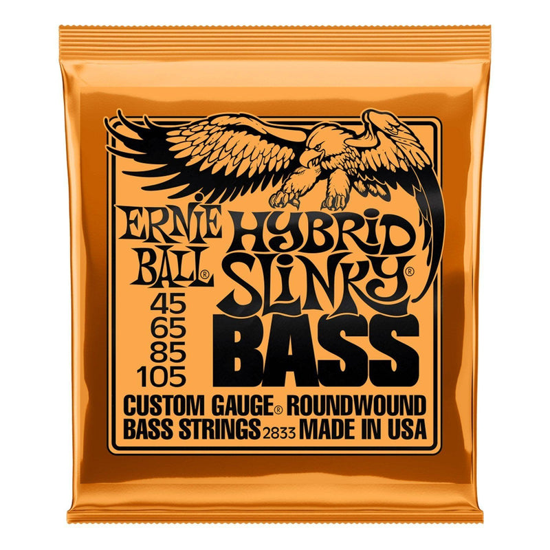 -Ernie Ball 2833 Hybrid Slinky Nickel Wound Bass Guitar Strings (45-105)-Living Music