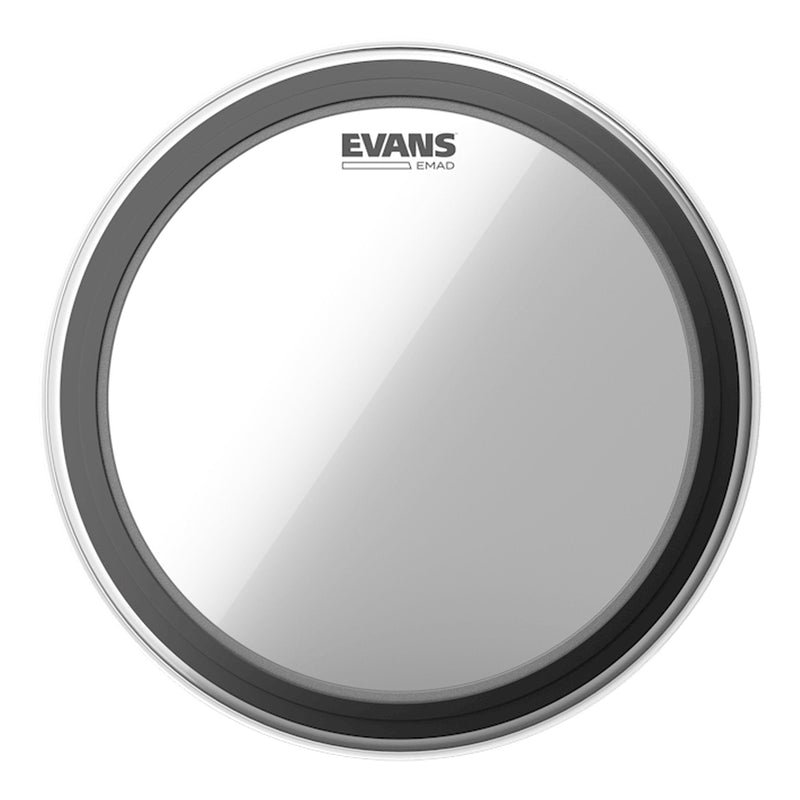 BD24EMAD-Evans 'EMAD' Single Ply Clear Bass Drum Head (24")-Living Music