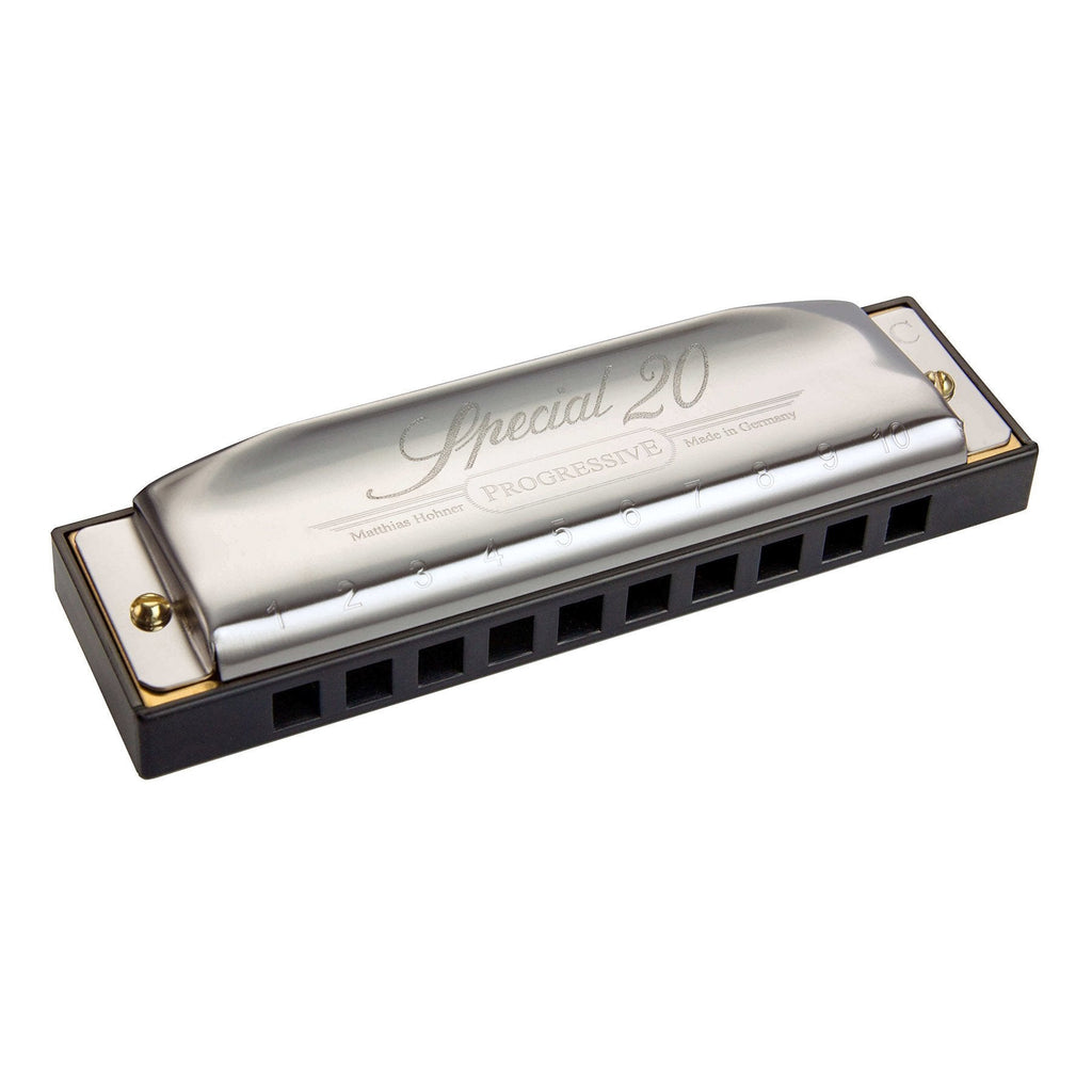 15-M560066X-Hohner Progressive Special 20 Diatonic 10 Hole Harmonica (Key of F)-Living Music