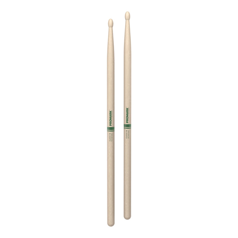 -Promark Classic 5B Natural Hickory Wood Tip Drumsticks-Living Music