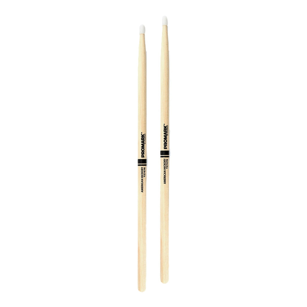 TX747N-Promark Classic 747 Natural Hickory Nylon Tip Drumsticks-Living Music