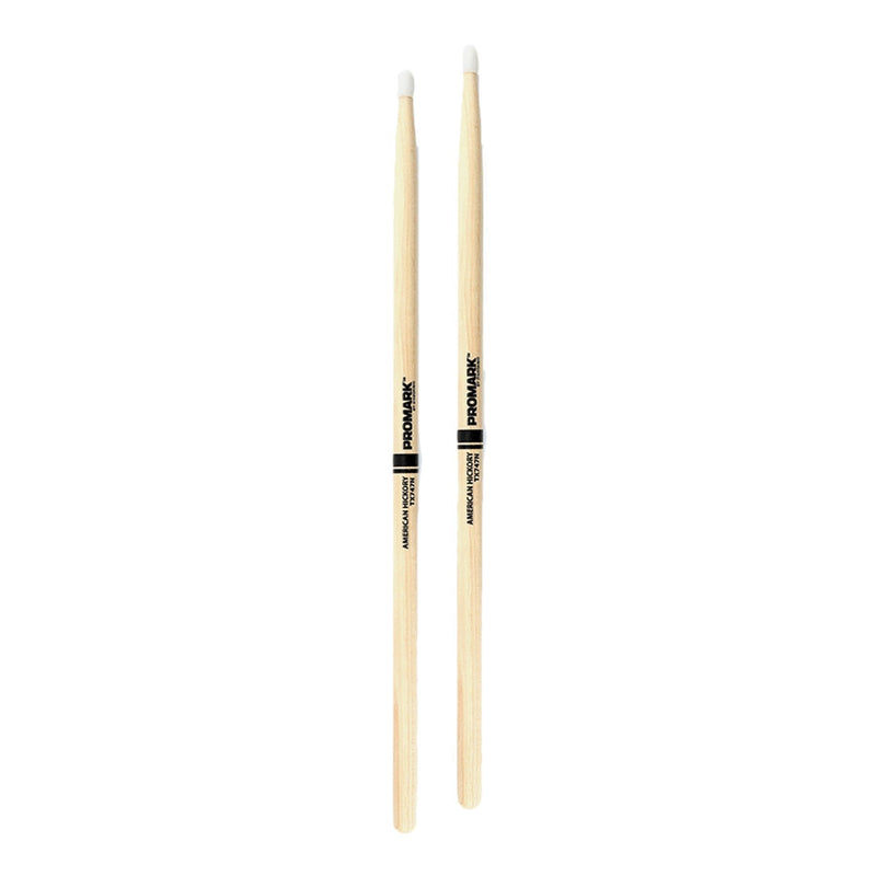-Promark Classic 747 Natural Hickory Nylon Tip Drumsticks-Living Music
