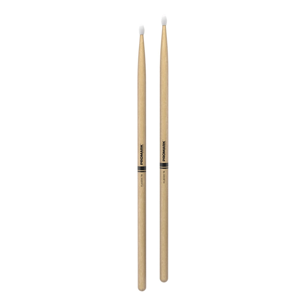 -Promark Classic 7A Hickory Nylon Tip Drumsticks-Living Music