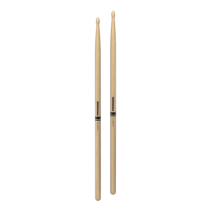-Promark Classic 7A Hickory Wood Tip Drumsticks-Living Music
