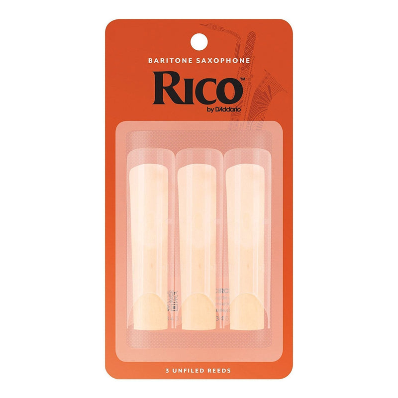 -Rico 3 Pack Baritone Saxophone Reeds (Size 2)-Living Music
