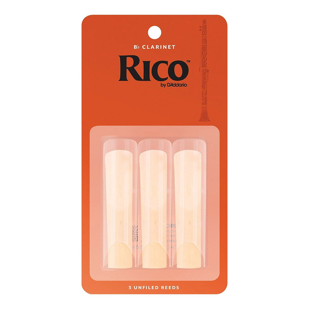 -Rico 3 Pack Bb Clarinet Reeds (Size 2)-Living Music