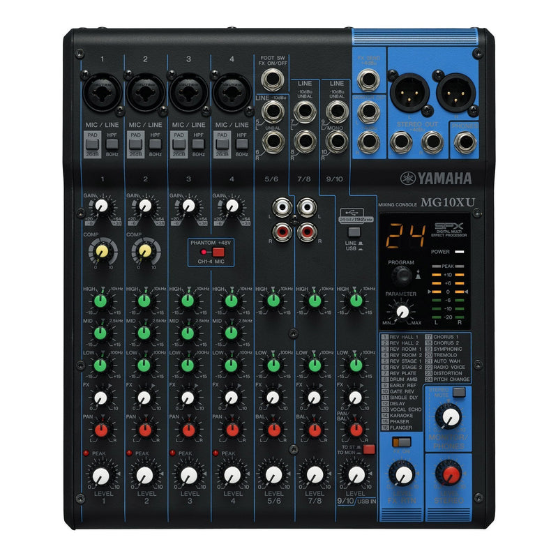 MG10XU//AU-Yamaha 'MG10XU' 10-Channel Analogue Mixer with Effects and USB Interface-Living Music