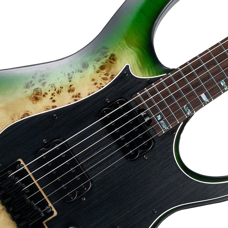 -Mooer GTRS M810 Intelligent Guitar (Green Burst)-Living Music