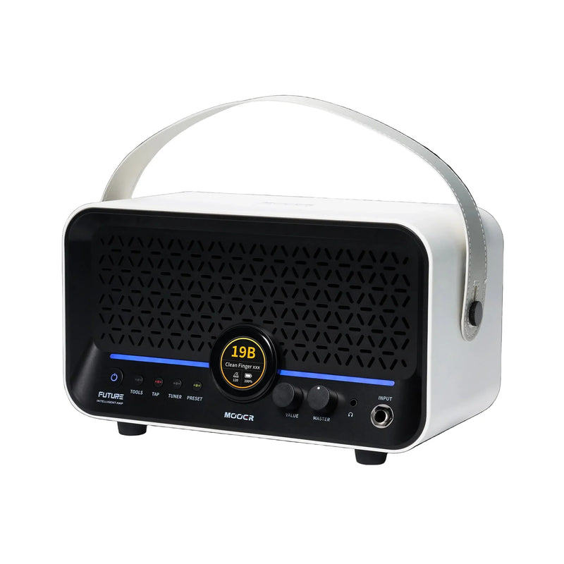 -Mooer F15i Li Intelligent Amp Rechargeable Guitar Combo Amplifier (White)-Living Music
