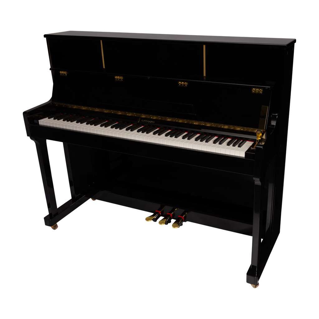 -CROWN CDP-901-BLK UPRIGHT DIGITAL PIANO (Gloss Black)-Living Music