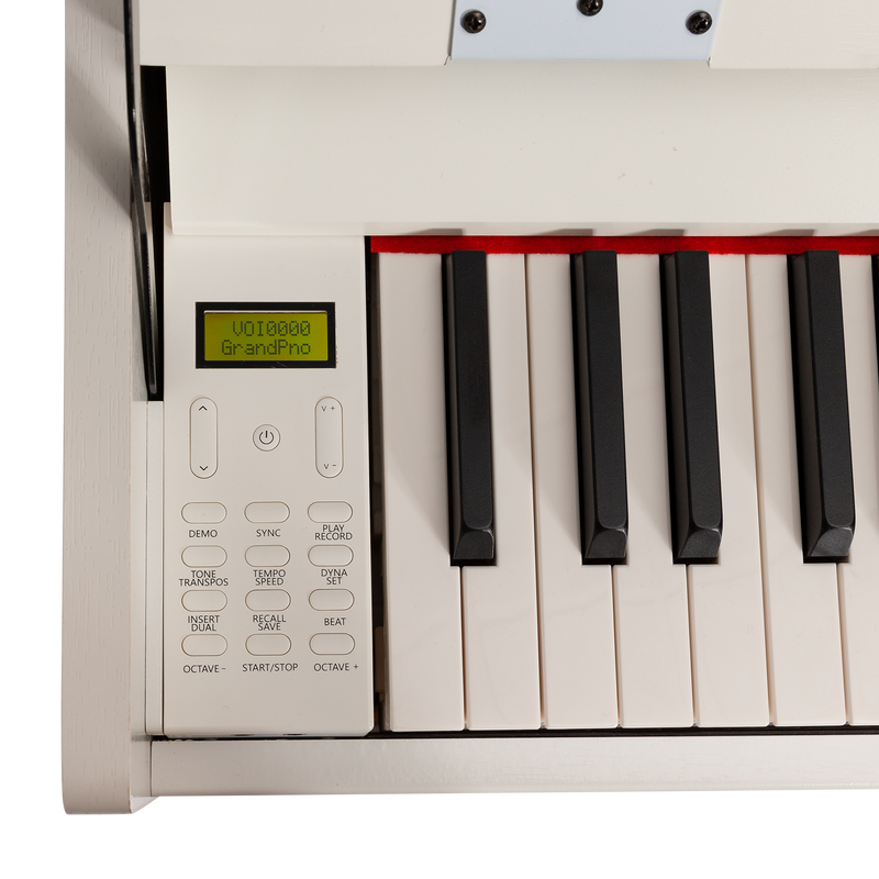 -Crown CDP806 – 88-Key Weighted Digital Piano (Gloss White)-Living Music