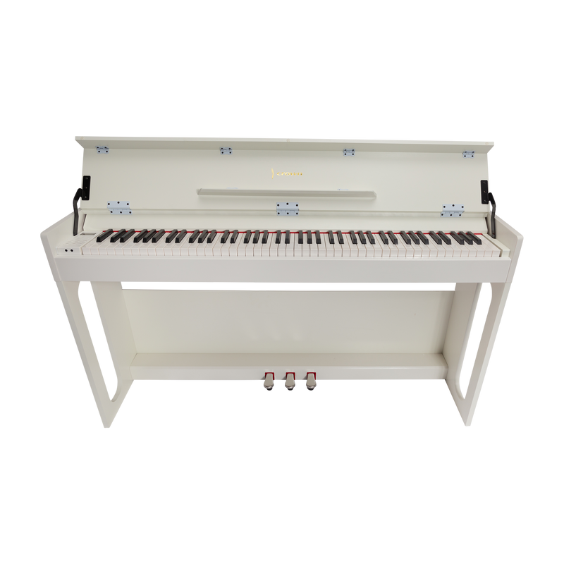 -Crown CDP806 – 88-Key Weighted Digital Piano (Gloss White)-Living Music