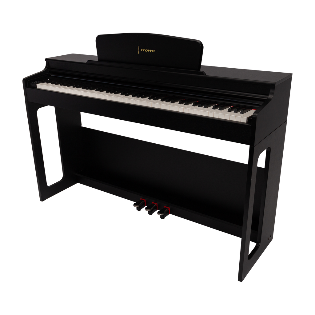 -CROWN CDP-906-BLK UPRIGHT DIGITAL PIANO (Black)-Living Music