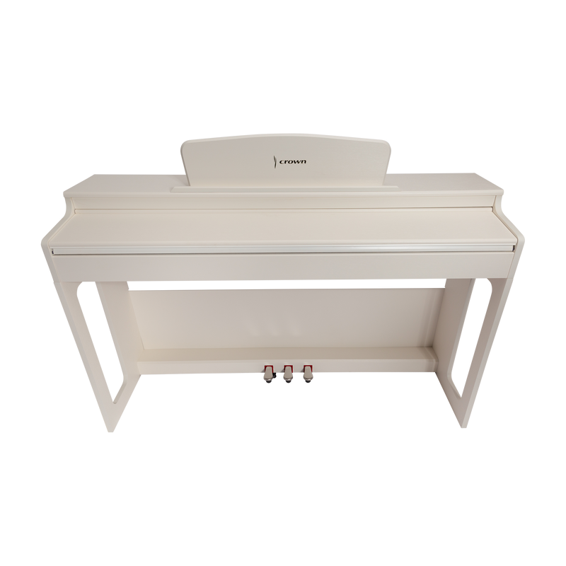 -CROWN CDP-906-BLK UPRIGHT DIGITAL PIANO (White)-Living Music