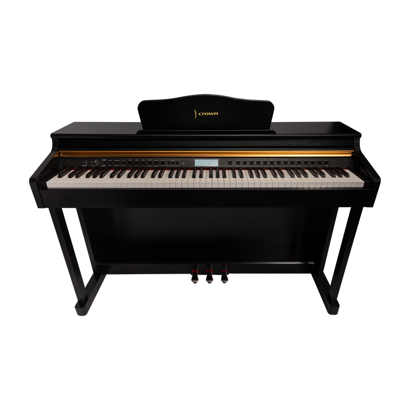-CROWN CDP-913-BLK UPRIGHT DIGITAL PIANO (Black)-Living Music