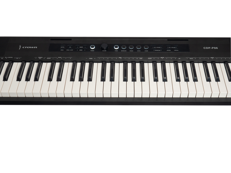 -Crown P86 88-Key Touch Responsive Digital Piano (Black)-Living Music