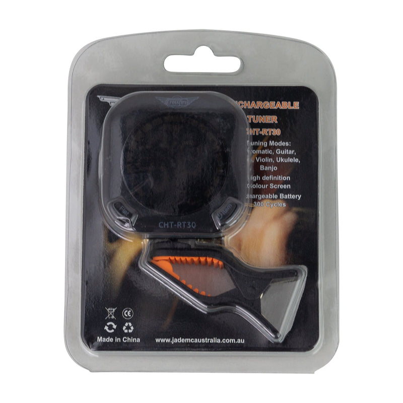 -Crossfire CHT-RT30 Rechargeable Clip-On Tuner-Living Music