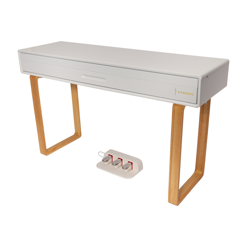 -CROWN CMPD-801-WHT UPRIGHT DIGITAL PIANO (White)-Living Music