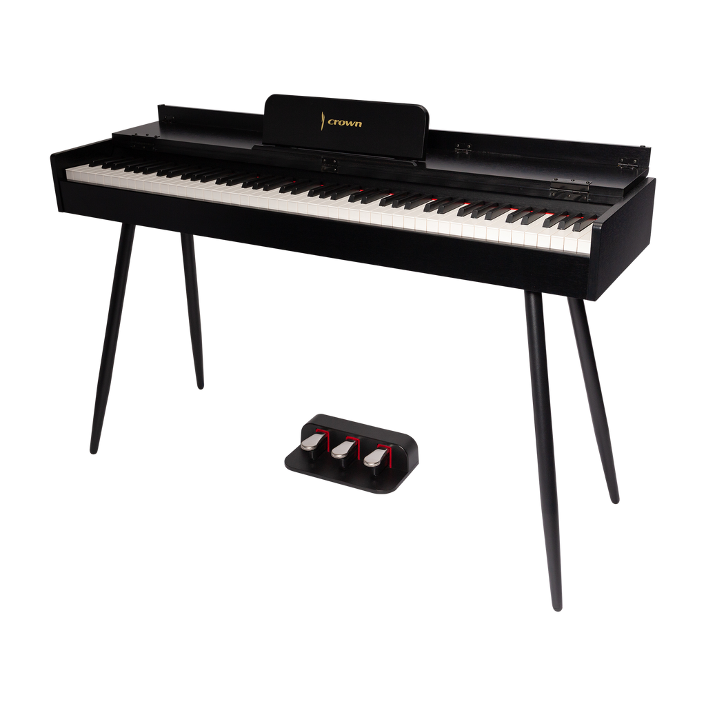 -CROWN CMDP-919-BLK 88 NOTE PORTABLE DIGITAL PIANO (BLACK)-Living Music