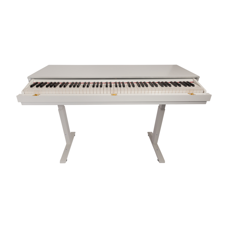 -CROWN CMPD-822 HEIGHT ADJUSTABLE HIDEAWAY DIGITAL PIANO (White)-Living Music