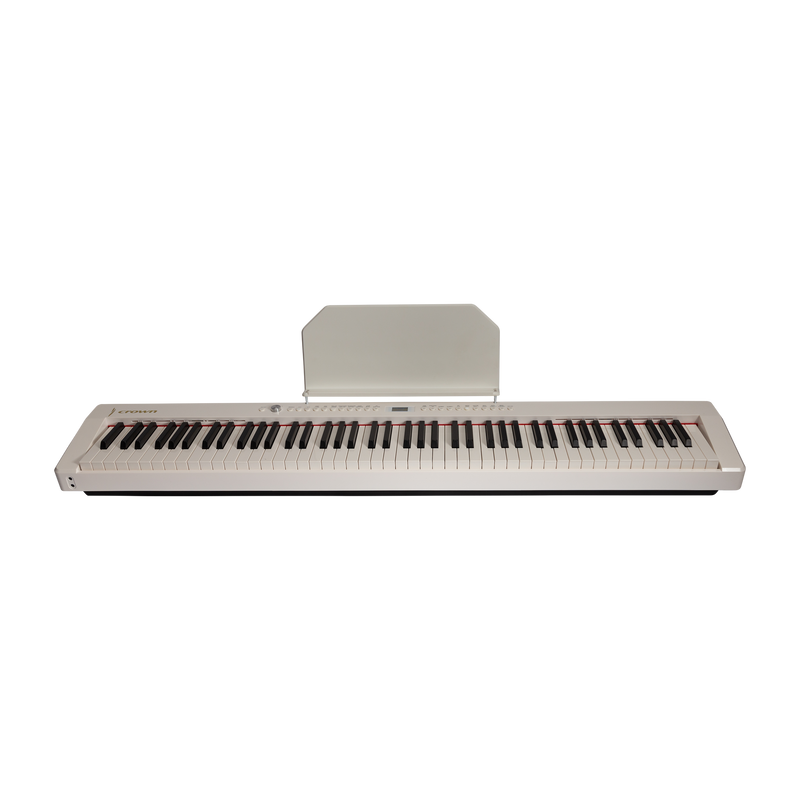 -CROWN CPP-811-BLK 88 NOTE PORTABLE DIGITAL PIANO (WHITE)-Living Music