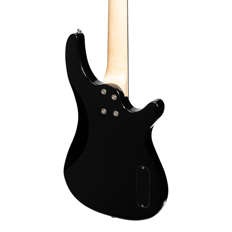 -Casino '24 Series' Left Handed Short Scale Tune-Style Electric Bass Guitar and 15 Watt Amplifier Pack (Black)-Living Music