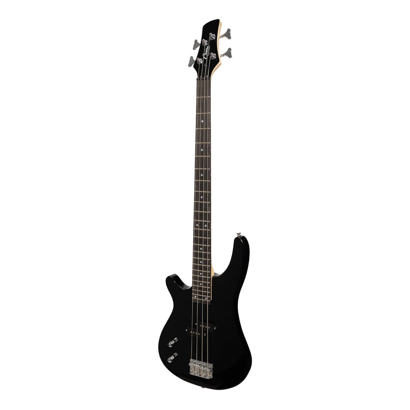 CTB-24L-BLK-Casino '24 Series' Left Handed Tune-Style Electric Bass Guitar Set (Black)-Living Music