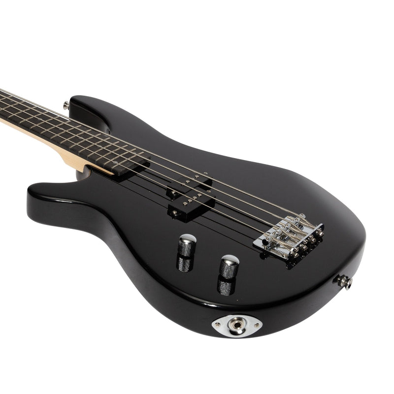 CTB-24L-BLK-Casino '24 Series' Left Handed Tune-Style Electric Bass Guitar Set (Black)-Living Music