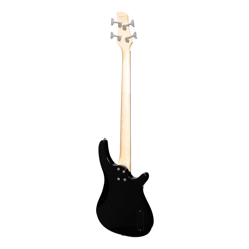 CP-TB1L-BLK-Casino '24 Series' Left Handed Tune-Style Electric Bass Guitar and 15 Watt Amplifier Pack (Black)-Living Music