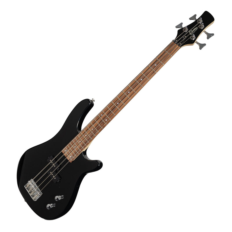 CP-SB1-BLK-Casino '24 Series' Short Scale Tune-Style Electric Bass Guitar and 15 Watt Amplifier Pack (Black)-Living Music