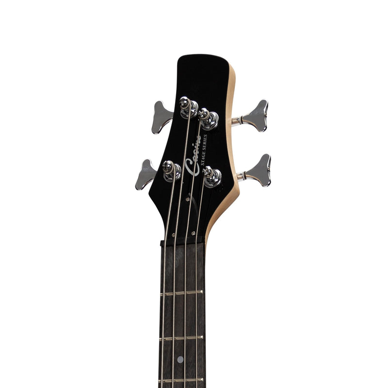 -Casino '24 Series' Short Scale Tune-Style Electric Bass Guitar and 15 Watt Amplifier Pack (Transparent Wine Red)-Living Music