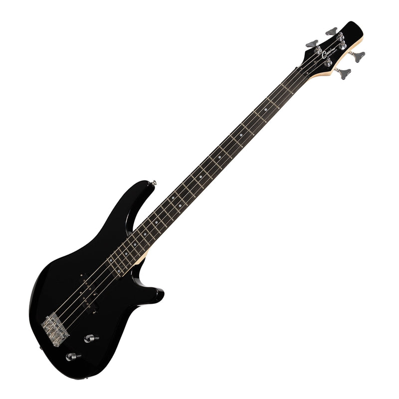 CP-TB1-BLK-Casino '24 Series' Tune-Style Electric Bass Guitar and 15 Watt Amplifier Pack (Black)-Living Music