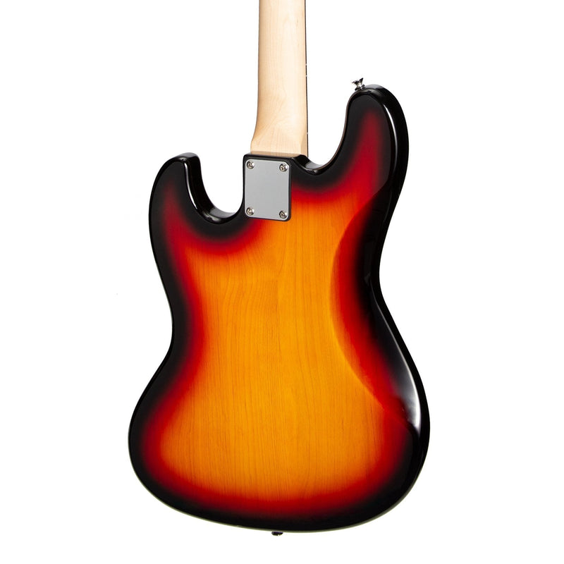 -Casino J-Style Electric Bass Guitar and 15 Watt Amplifier Pack (Tobacco Sunburst)-Living Music