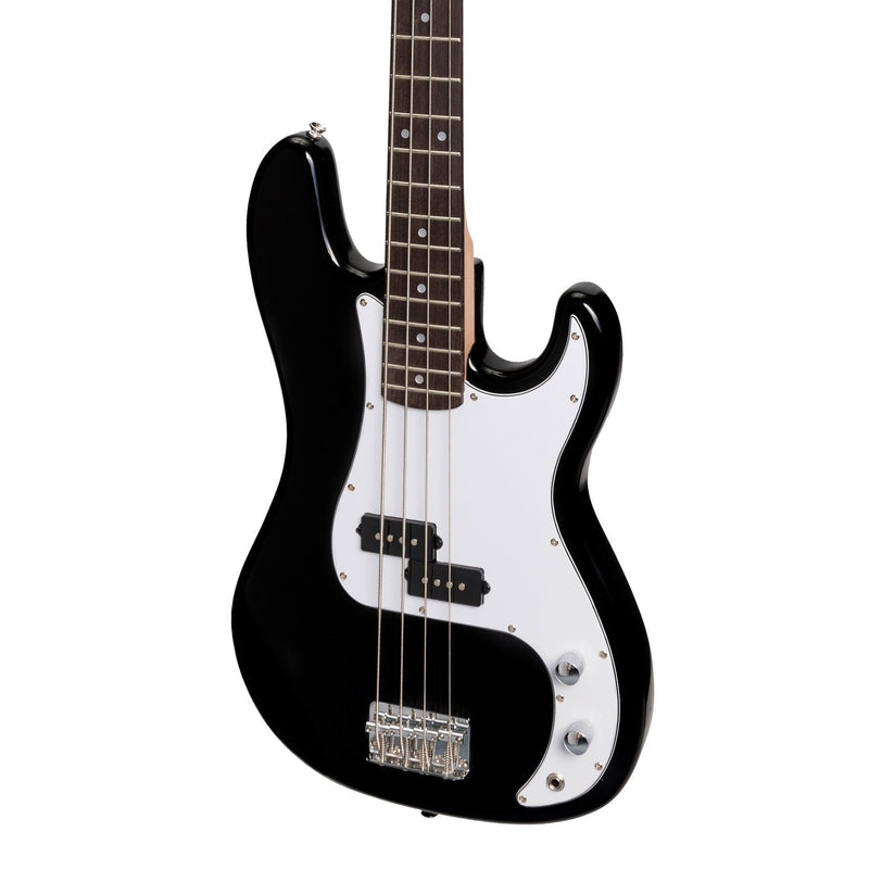 CPB-21-BLK-Casino P-Style Electric Bass Guitar (Black)-Living Music