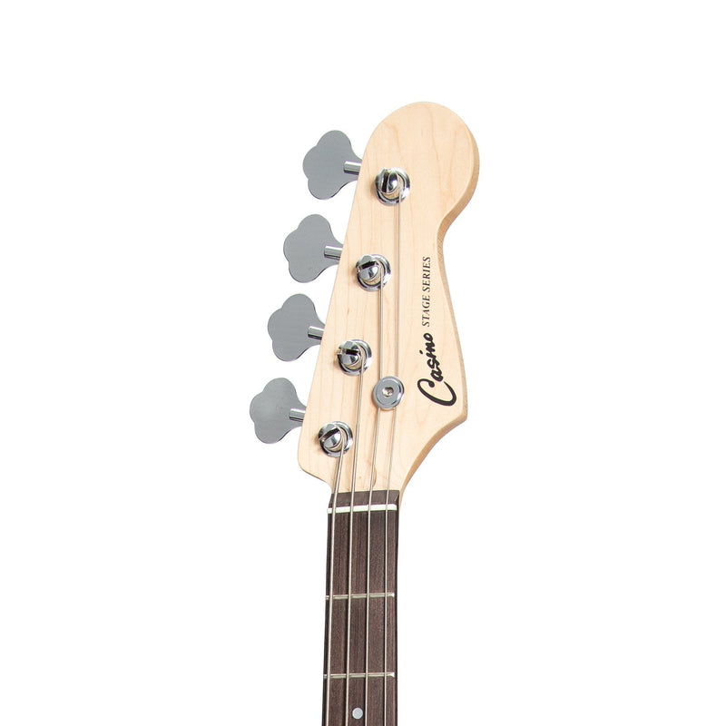 -Casino P-Style Electric Bass Guitar (White)-Living Music