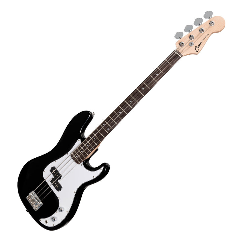 -Casino P-Style Electric Bass Guitar and 15 Watt Amplifier Pack (Black)-Living Music