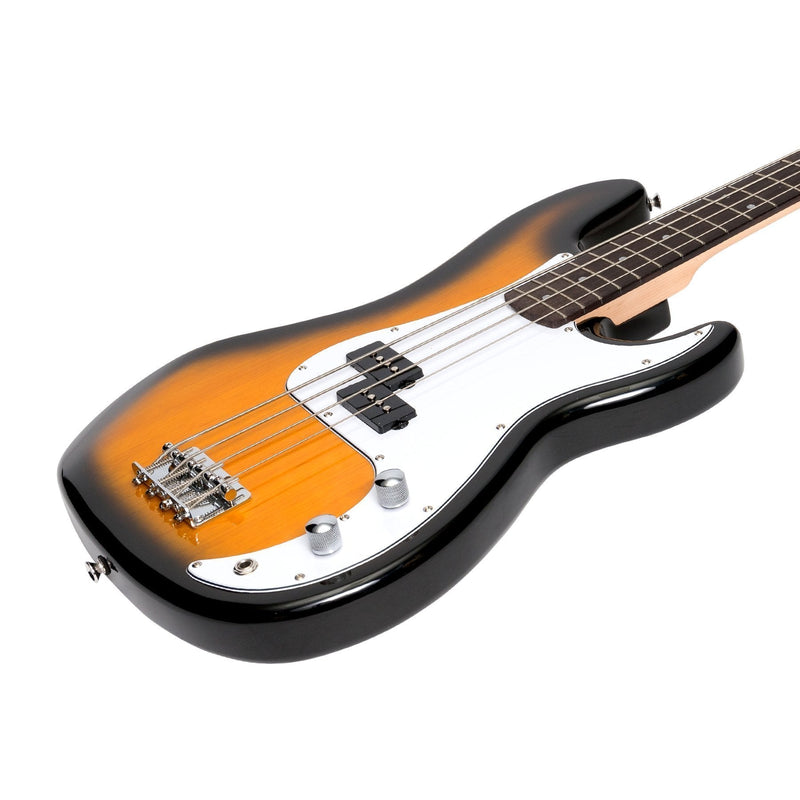 -Casino P-Style Electric Bass Guitar and 15 Watt Amplifier Pack (Tobacco Burst)-Living Music