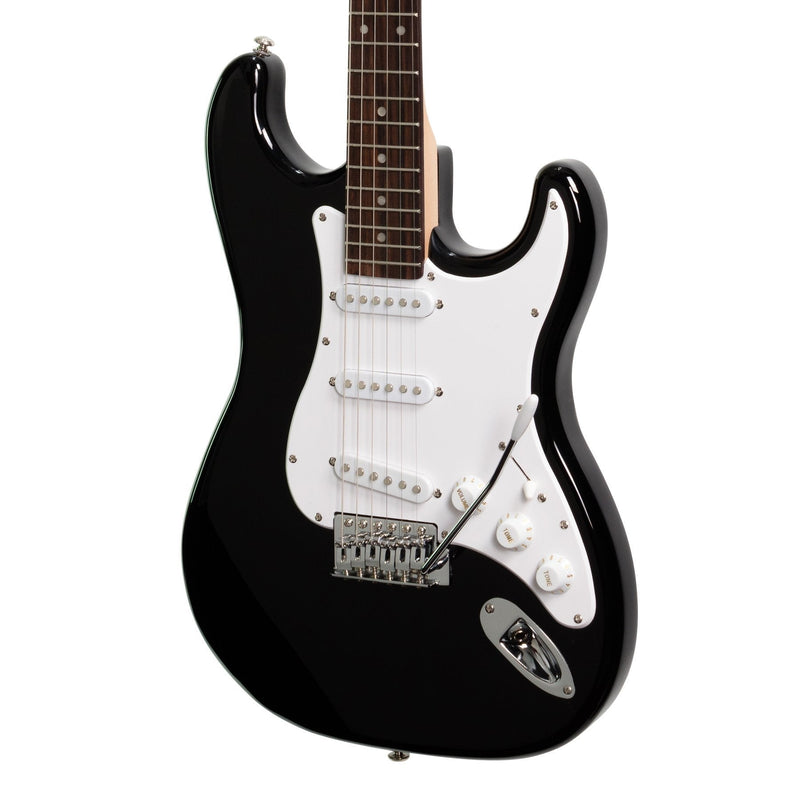 CST-22-BLK-Casino ST-Style Electric Guitar Set (Black)-Living Music