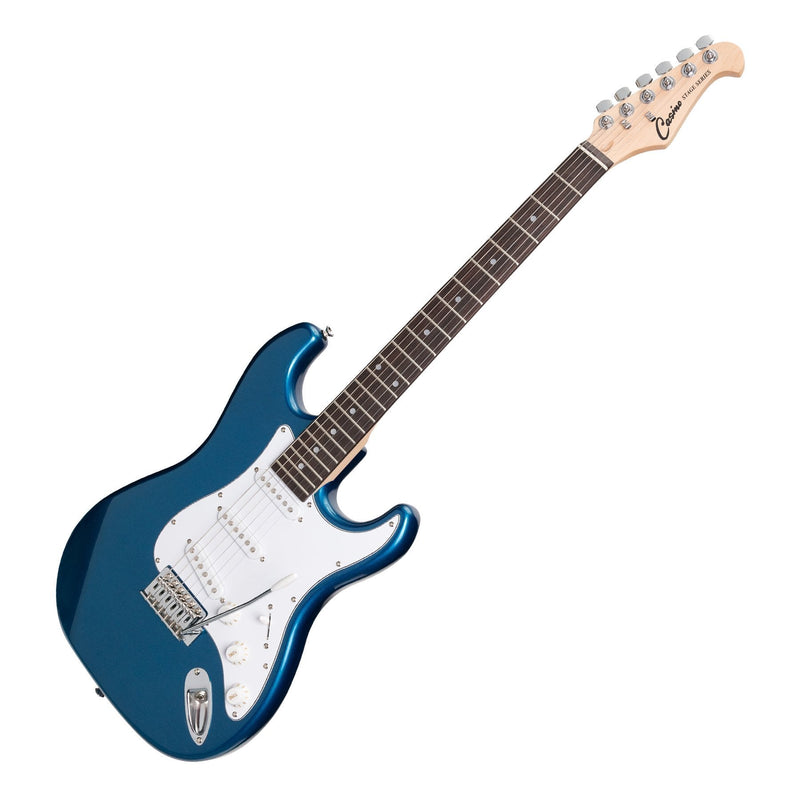 -Casino ST-Style Electric Guitar Set (Metallic Blue)-Living Music