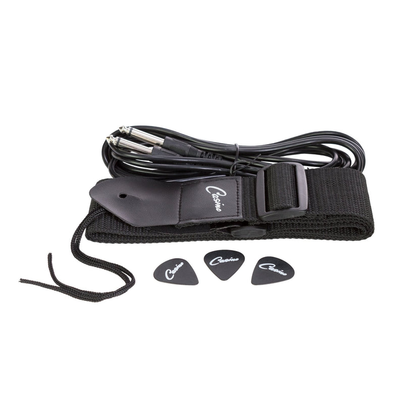 -Casino ST-Style Electric Guitar and 10 Watt Amplifier Pack (Black)-Living Music