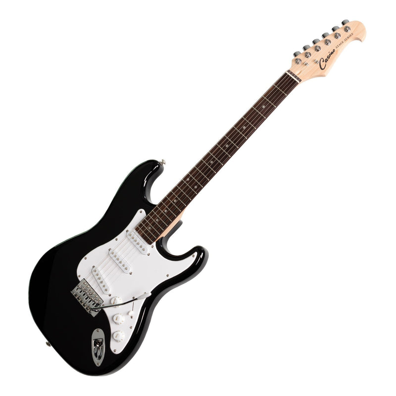 -Casino ST-Style Electric Guitar and 10 Watt Amplifier Pack (Black)-Living Music