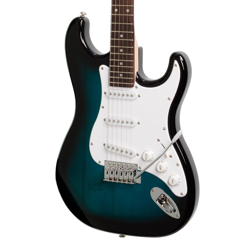 CP-E5-BLS-Casino ST-Style Electric Guitar and 10 Watt Amplifier Pack (Blue Sunburst)-Living Music