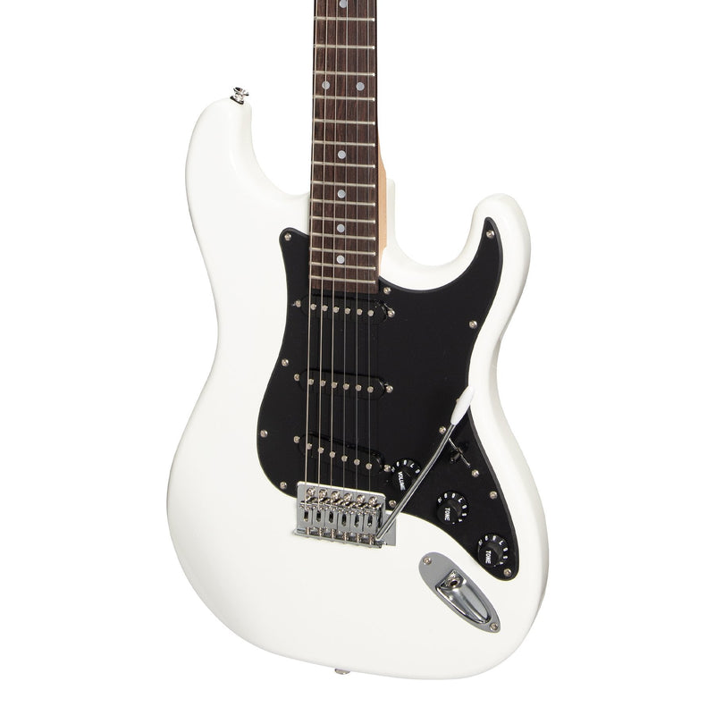 CP-E5-WHT-Casino ST-Style Electric Guitar and 10 Watt Amplifier Pack (White)-Living Music