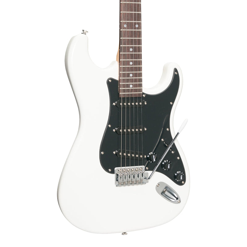 CP-E5-WHT-Casino ST-Style Electric Guitar and 10 Watt Amplifier Pack (White)-Living Music