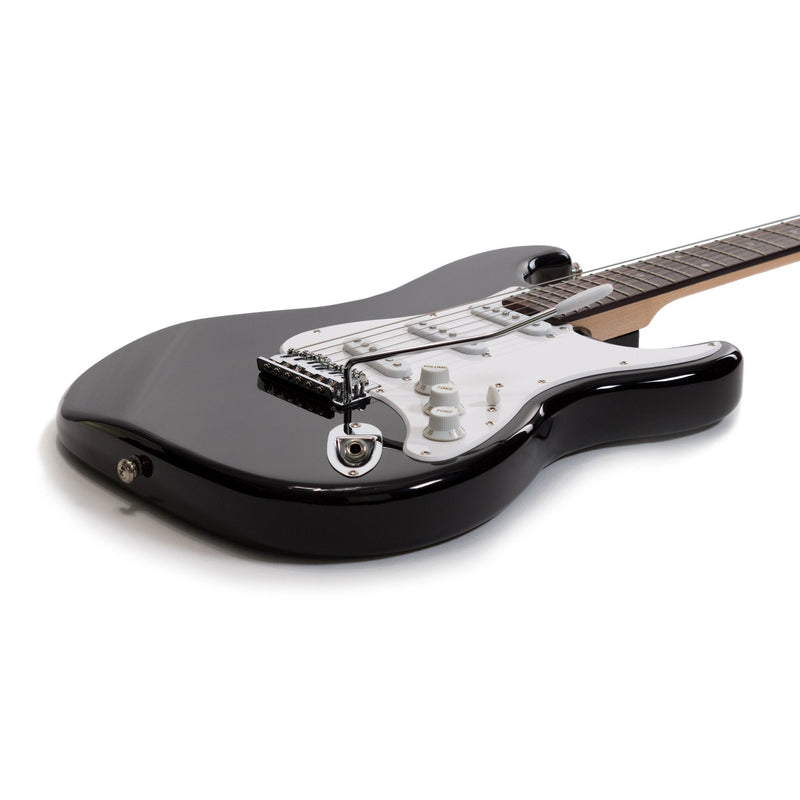 -Casino ST-Style Electric Guitar and 15 Watt Amplifier Pack (Black)-Living Music