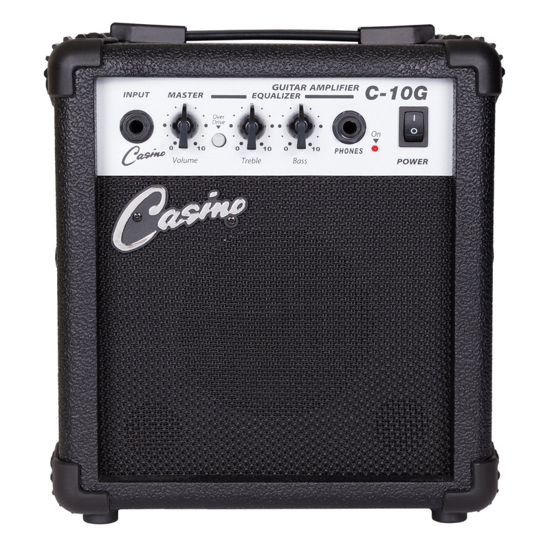 CP-E1-CAR-Casino ST-Style Electric Guitar and 15 Watt Amplifier Pack (Candy Apple Red)-Living Music